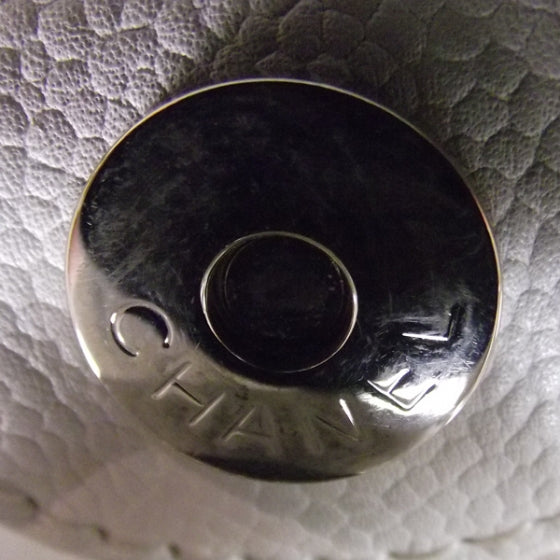 Chanel Caviar Petit Shopping Tote PST White 8 of 10