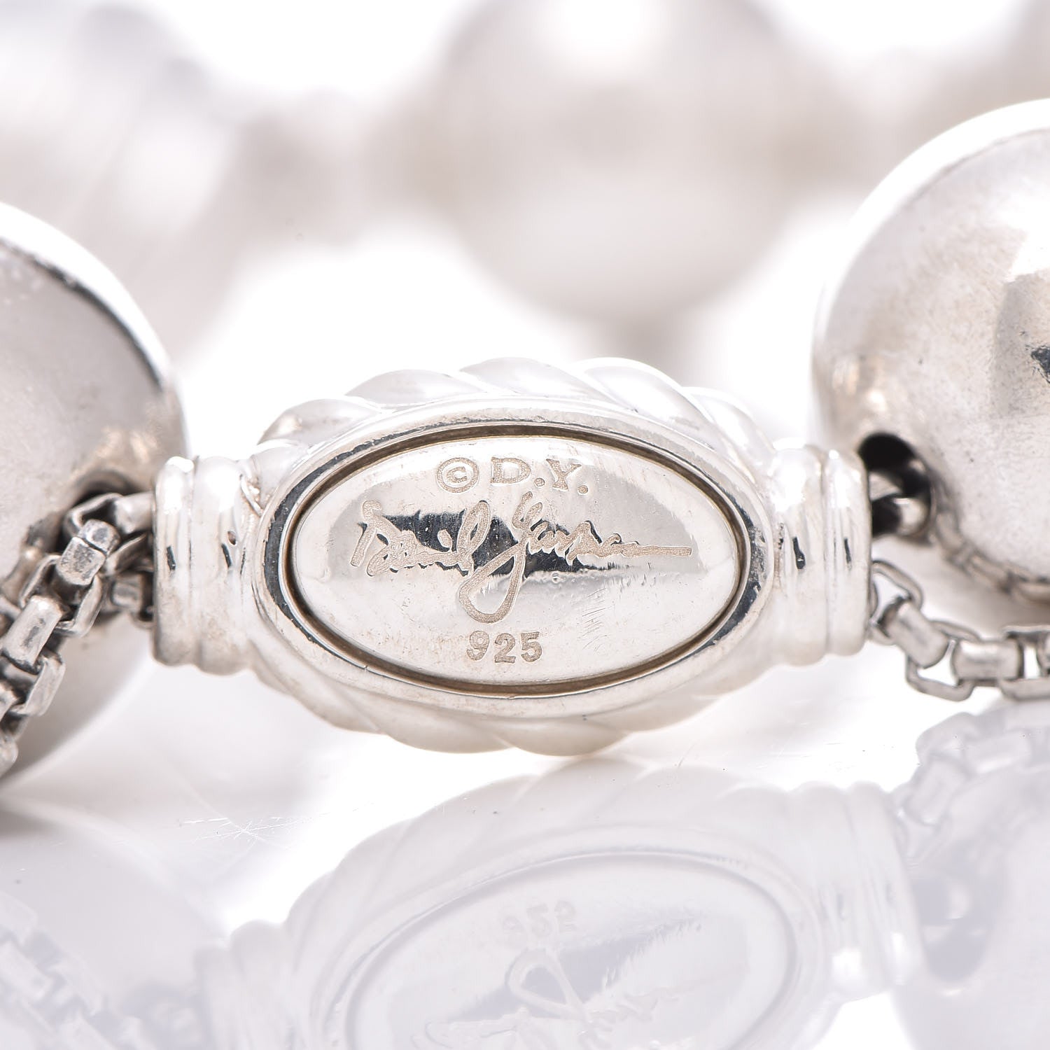 David Yurman Sterling Silver 14mm Elements Bead Bracelet 4 of 4