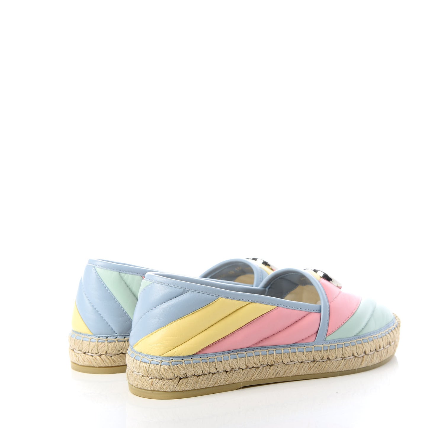 Nappa Matelasse Diagonal GG Marmont Espadrilles 39 Multicolor Pastel