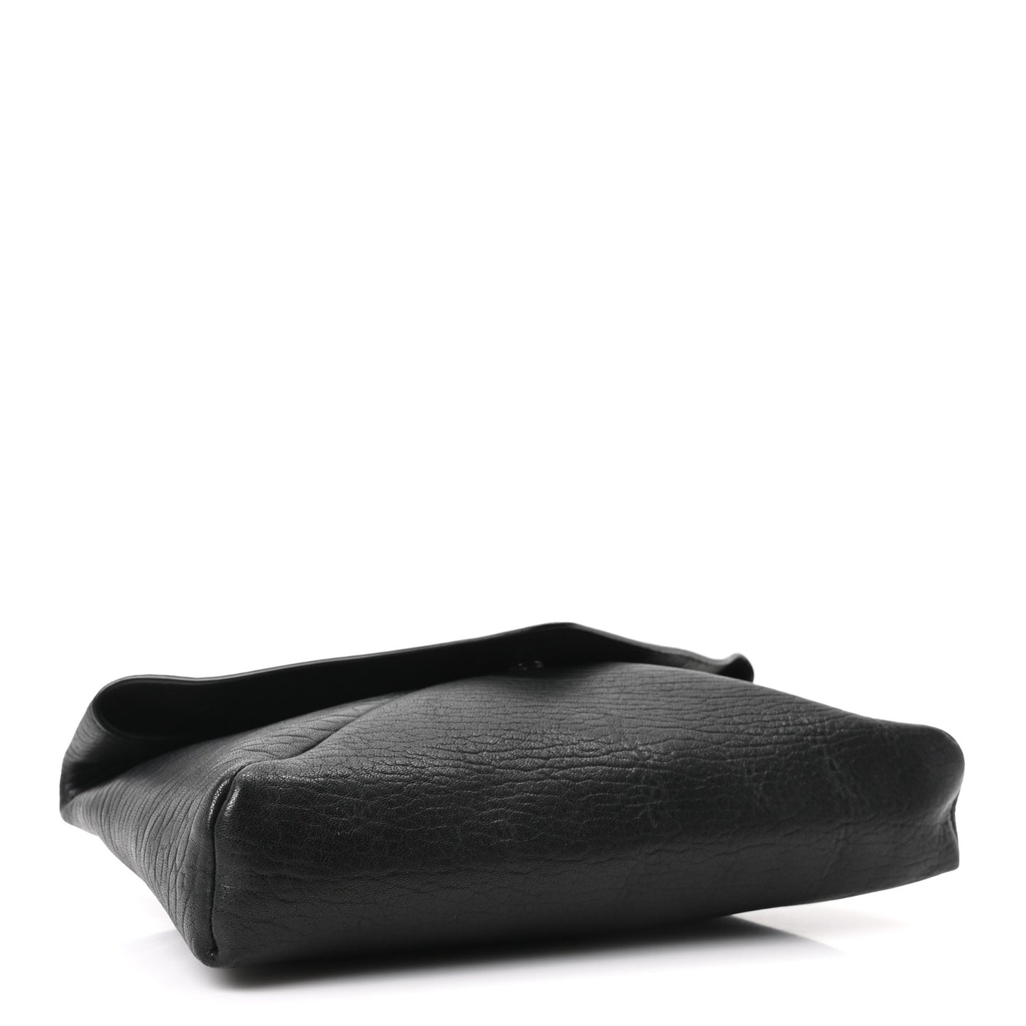 Grained Lambskin Small Cassandre Envelope Pouch Black