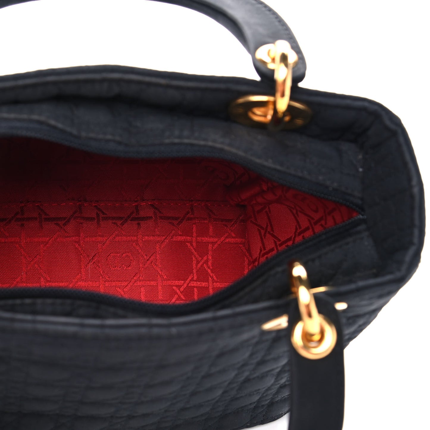 Nylon Cannage Large Lady Dior Black
