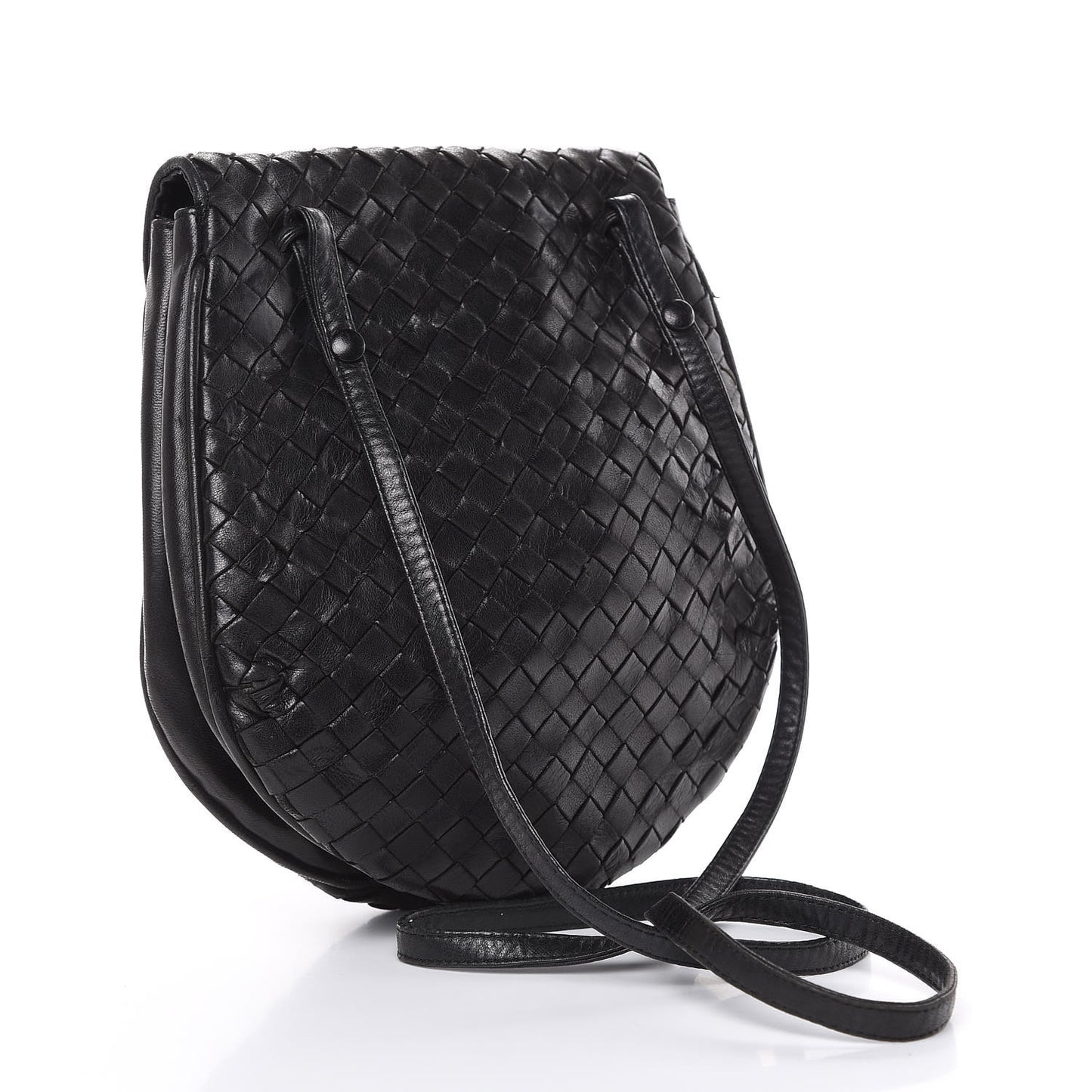 Nappa Intrecciato Crossbody Black