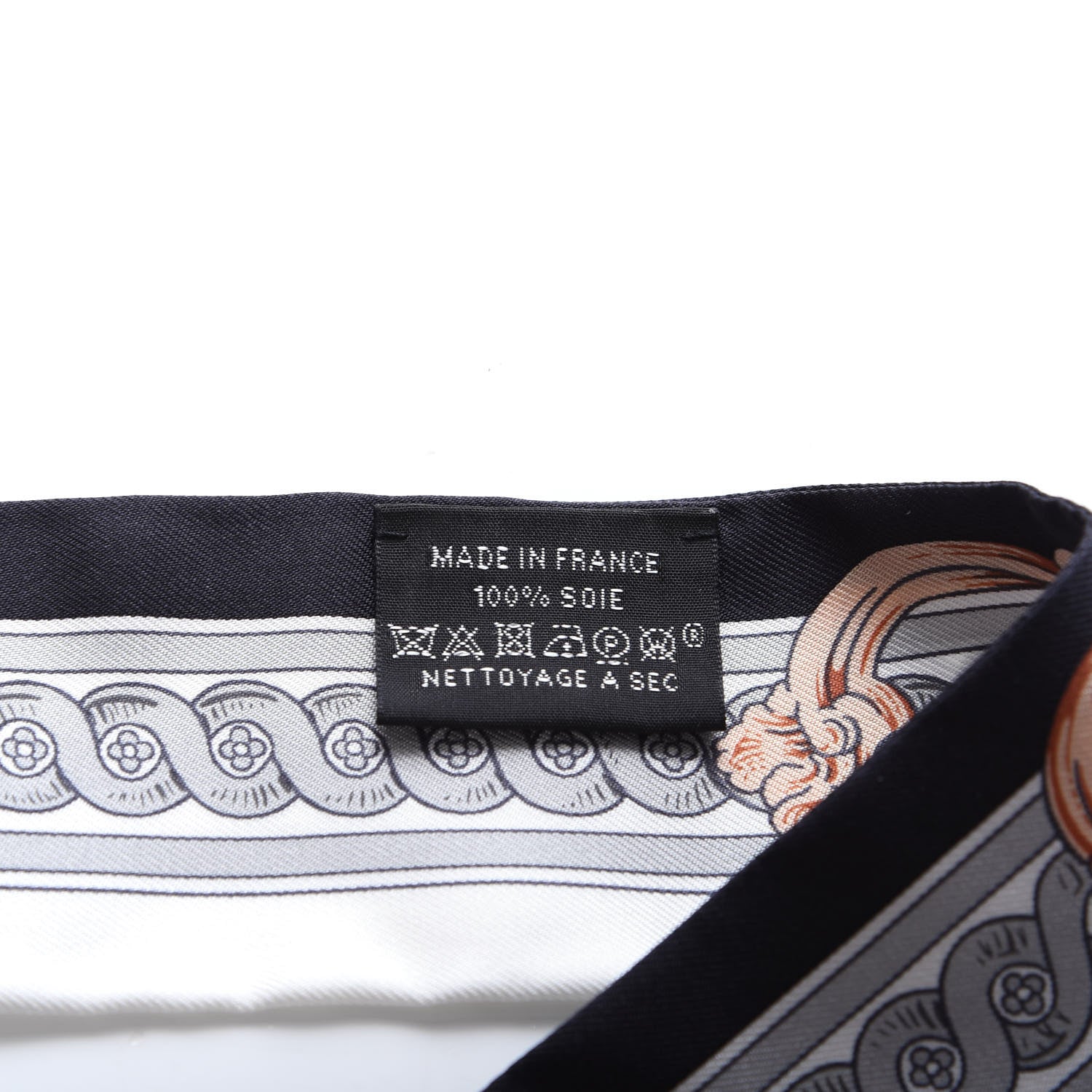 Hermes Silk Bride De Cour Twilly Black White Or Rose 2 of 3