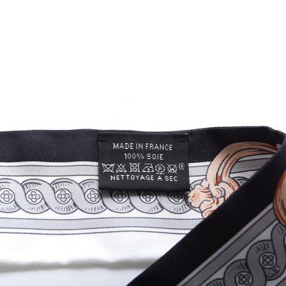 Hermes Silk Bride De Cour Twilly Black White Or Rose 2 of 3