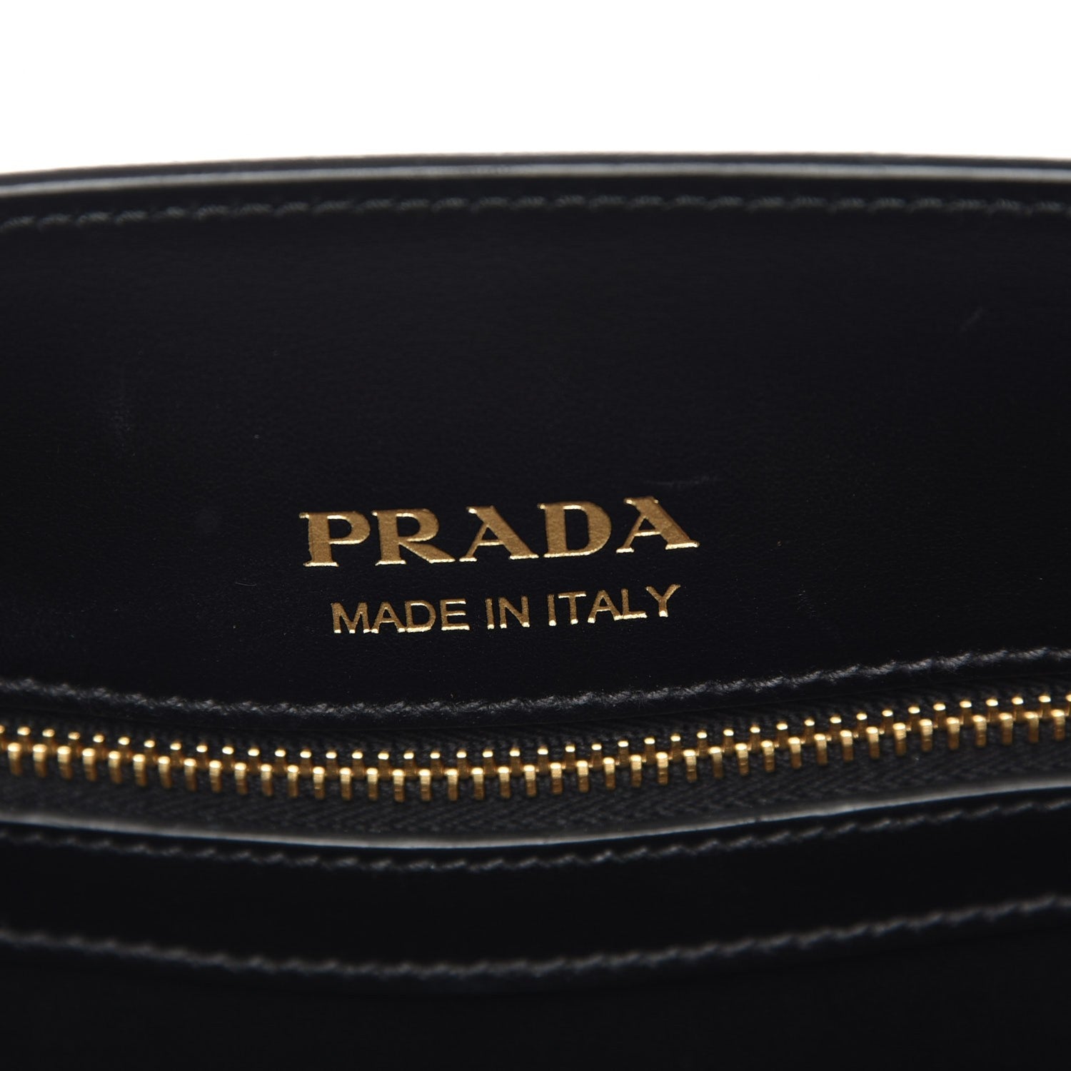Prada Saffiano City Calfskin Medium Bibliothèque Top Handle Nero Black Bianco 6 of 6
