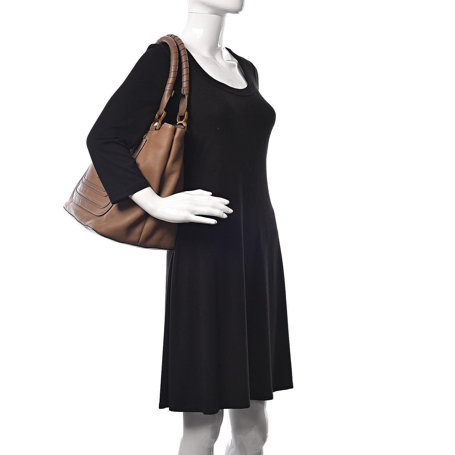 Chloe Calfskin Large New Marcie Tote Nut 2 of 8