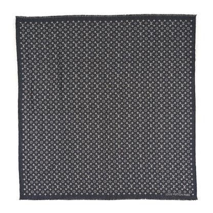 Louis Vuitton Cotton Wool Silk My Daily Denim Shawl Blue 1 of 3