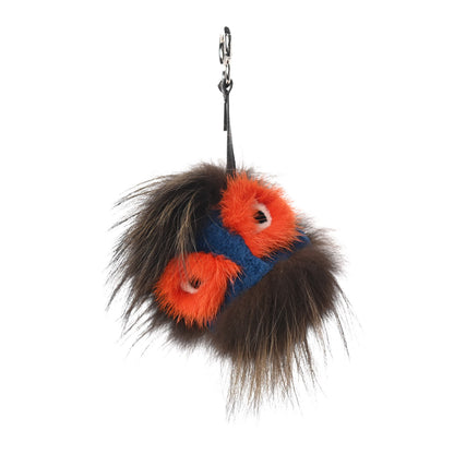 Fendi Rabbit Mink Fox Fur Lucifer Monster Bag Bug Charm 1 of 3