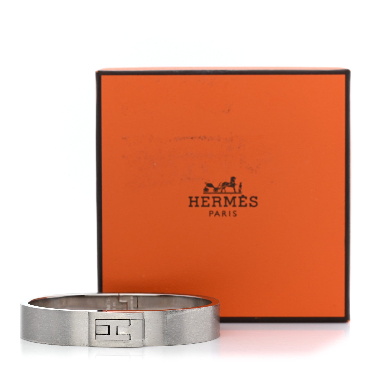 Hermes Brushed Paladium Jet Bracelet 5 of 5