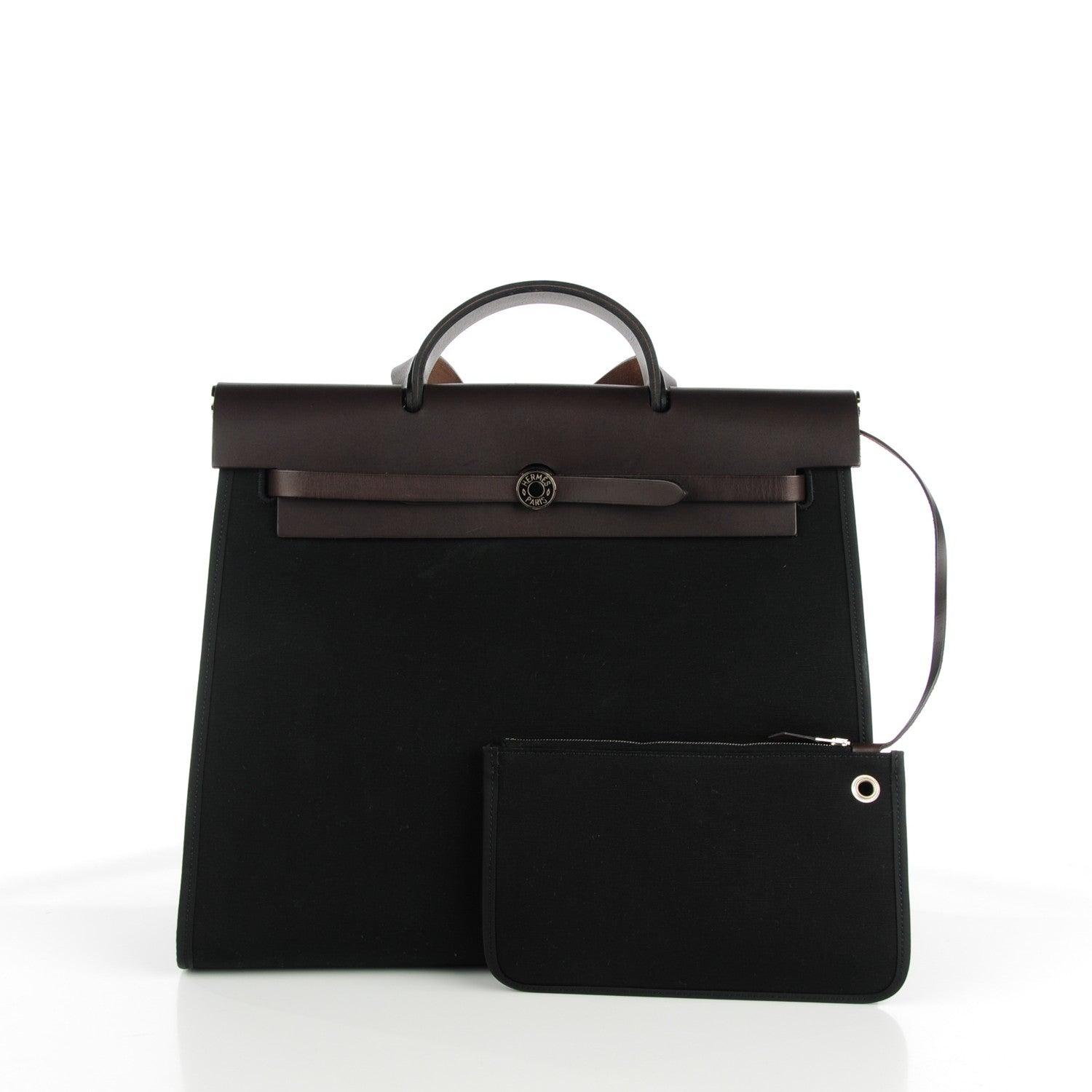 Hermes Toile Vache Hunter Herbag Zip 39 MM Black 6 of 14