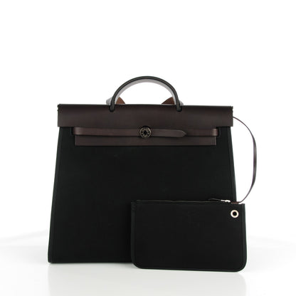 Hermes Toile Vache Hunter Herbag Zip 39 MM Black 6 of 14