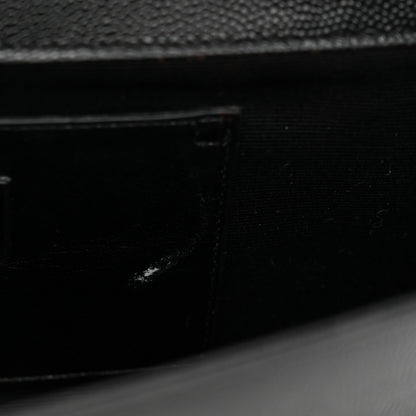 Saint Laurent Grain De Poudre Monogram Cassandre Clutch Black 13 of 17