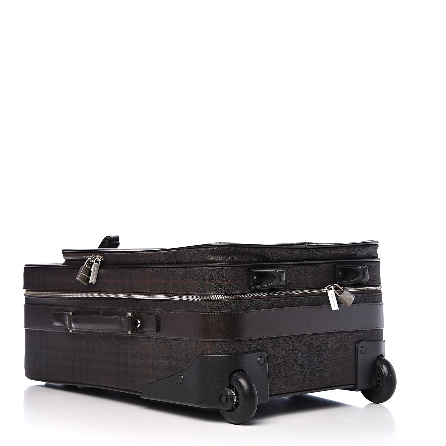 Smoked Haymarket Check Carry-On Suitcase Chocolate
