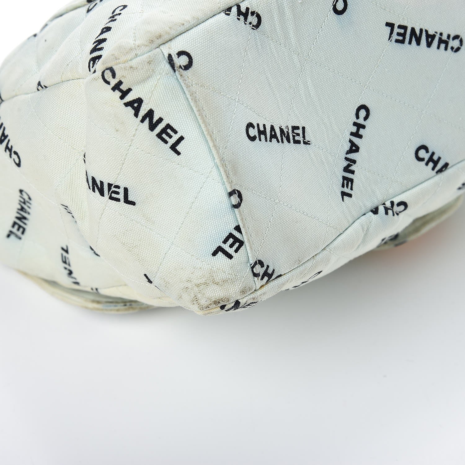 Chanel Canvas Quilted XL Jumbo Single Flap Green 22 of 24