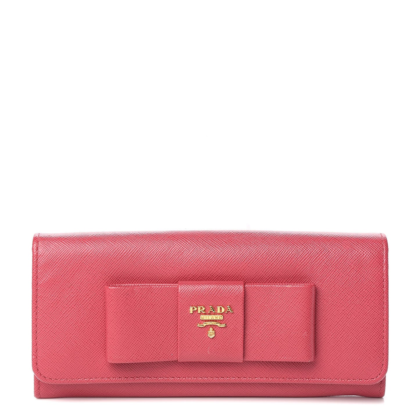 Saffiano Bow Continental Wallet Peonia