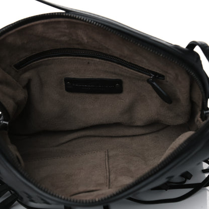 Bottega Veneta Nappa Intrecciato Fringe Nodini Crossbody Messenger Black 4 of 5