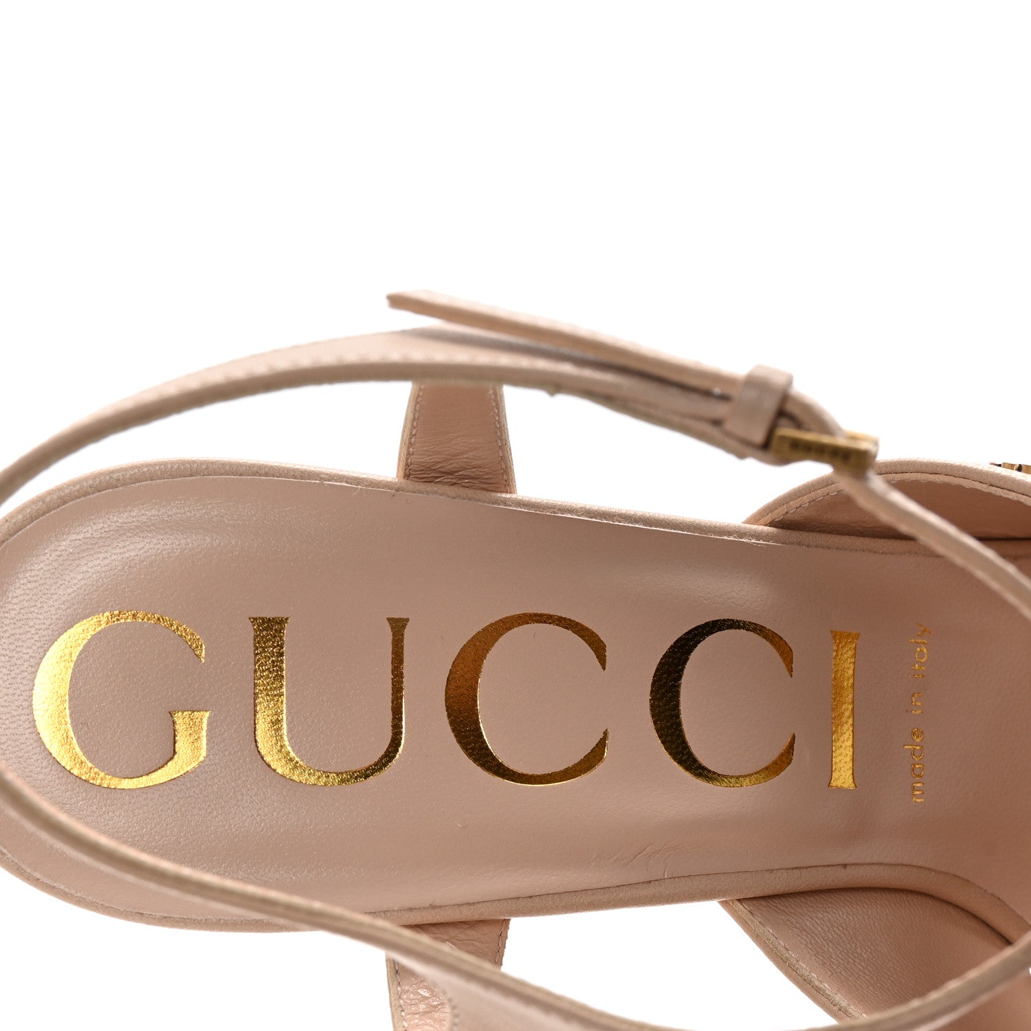Gucci Malaga Kid Double G 150mm Platform Sandals 39.5 Skin Rose 8 of 9