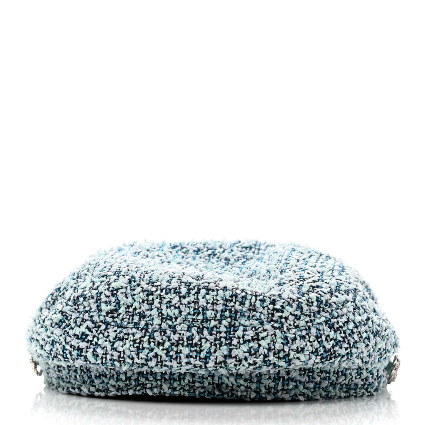 Metallic Tweed Lambskin CC Cap M Black Blue Multicolor