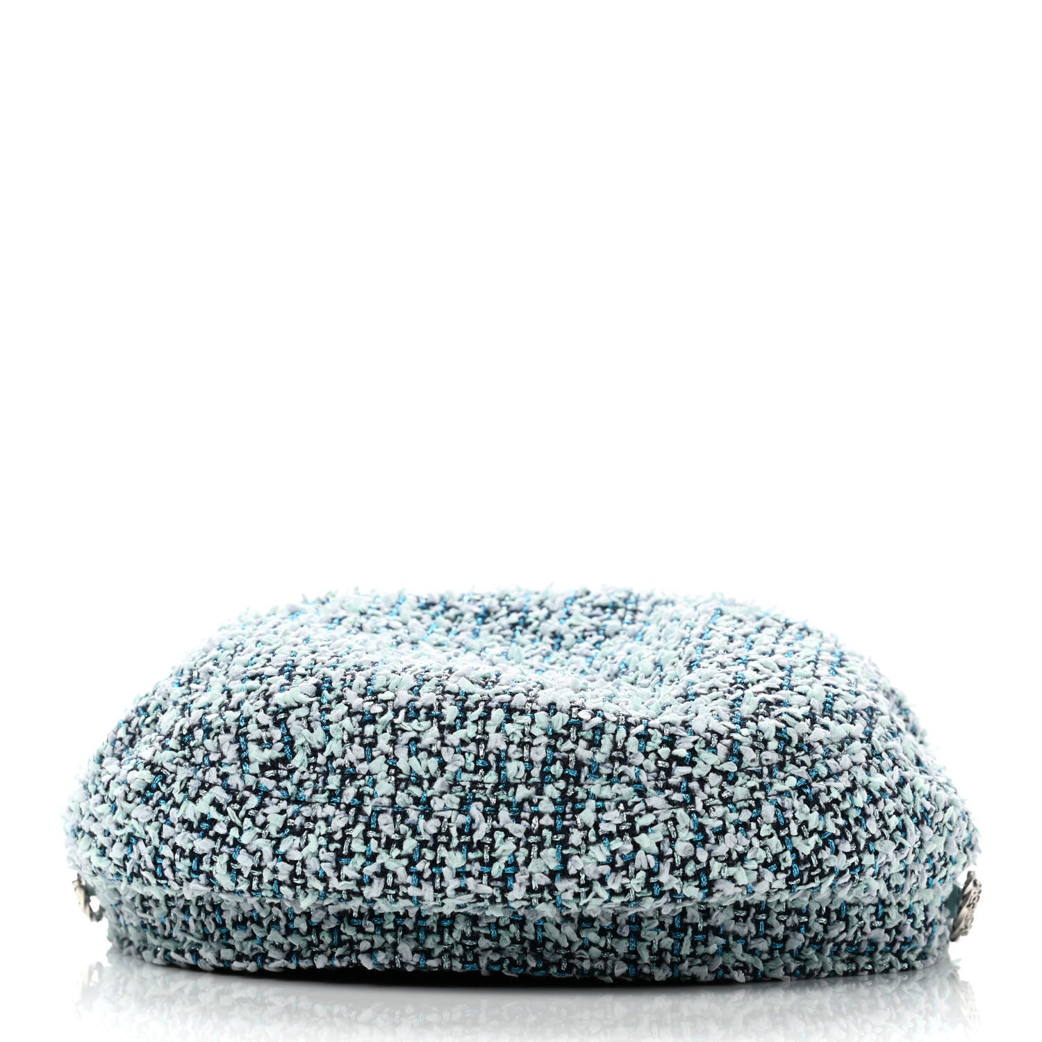 Chanel Metallic Tweed Lambskin CC Cap M Black Blue Multicolor 6 of 9