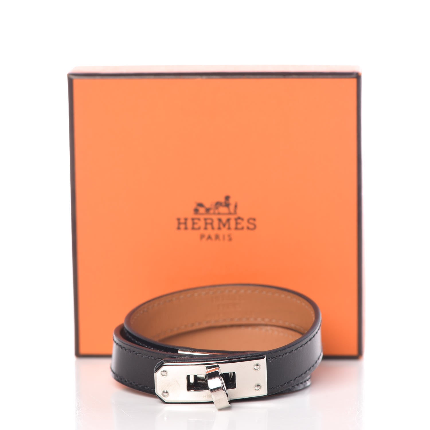 Hermes Box Kelly Double Tour Bracelet M Black 7 of 7