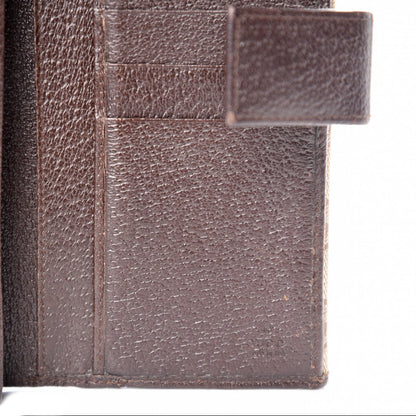 Gucci Monogram Metal Bar Continental Flap Wallet Beige Ebony Dark Brown 8 of 12