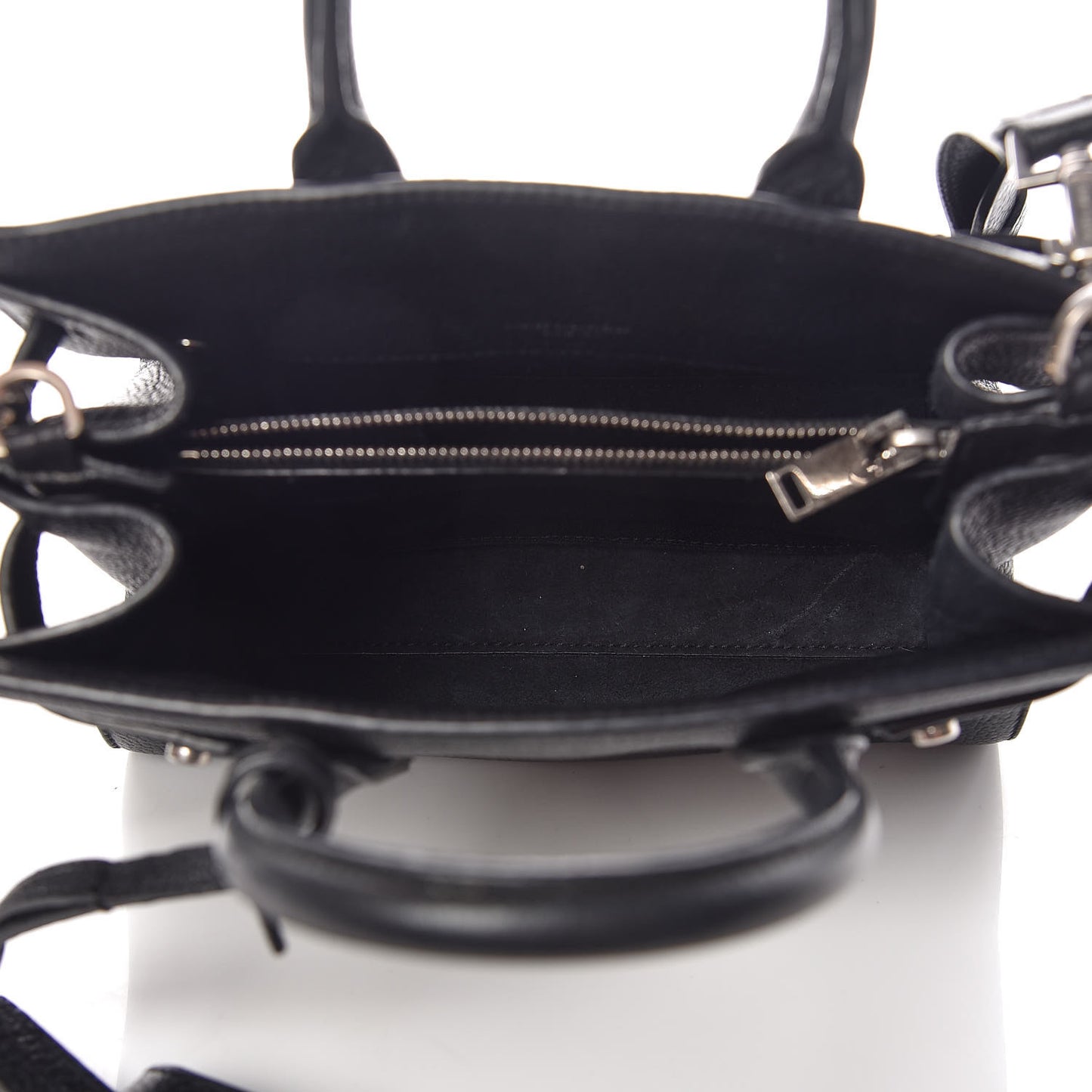 Grained Calfskin Nano Sac De Jour Souple Black