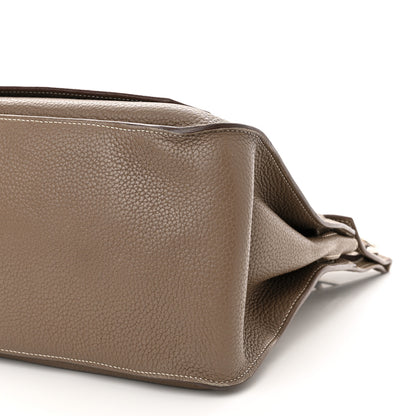 Hermes Taurillon Clemence Jypsiere 37 Etoupe 10 of 21