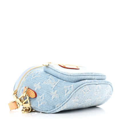 Louis Vuitton Monogram Denim Mini Bumbag Sky Blue 4 of 10
