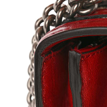 Gucci Tweed GG Monogram Small Dionysus Shoulder Bag Black White Romantic Cherry 13 of 14