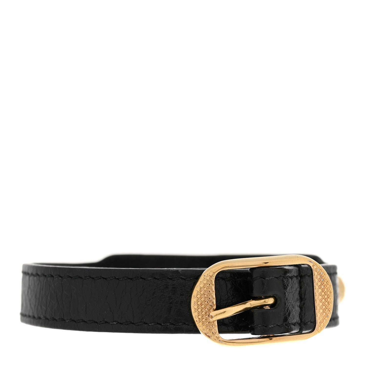 Balenciaga Agneau Giant 12 Gold Hardware Triple Tour M Bracelet Black 3 of 5