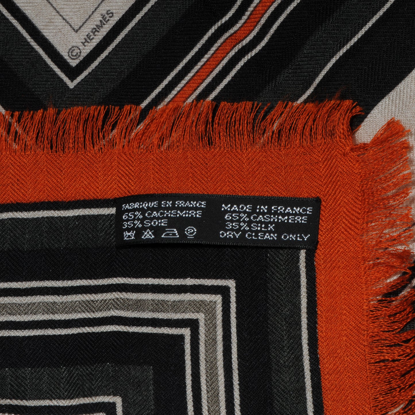Cashmere Silk Missing Horse Fringed Scarf 100