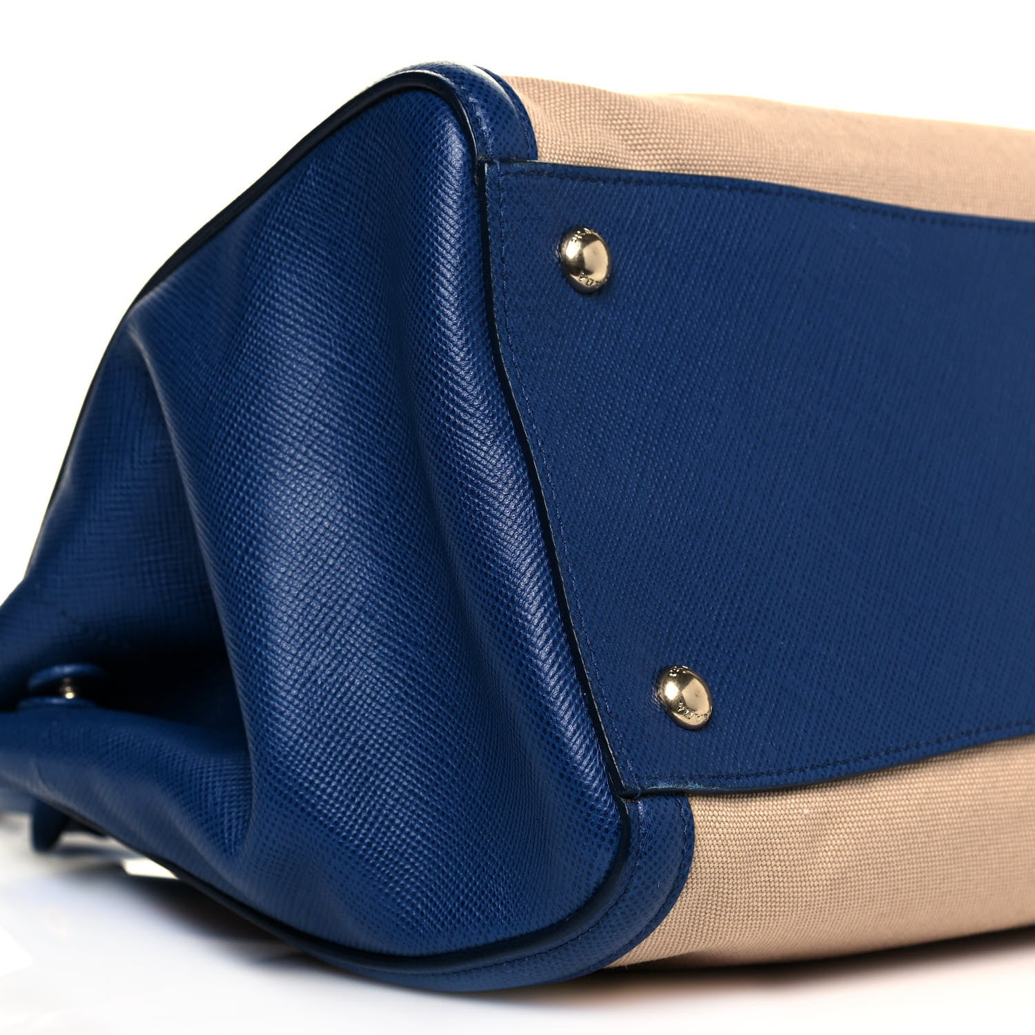 Prada Canapa Saffiano Cuir Tote Corda Bluette 7 of 9