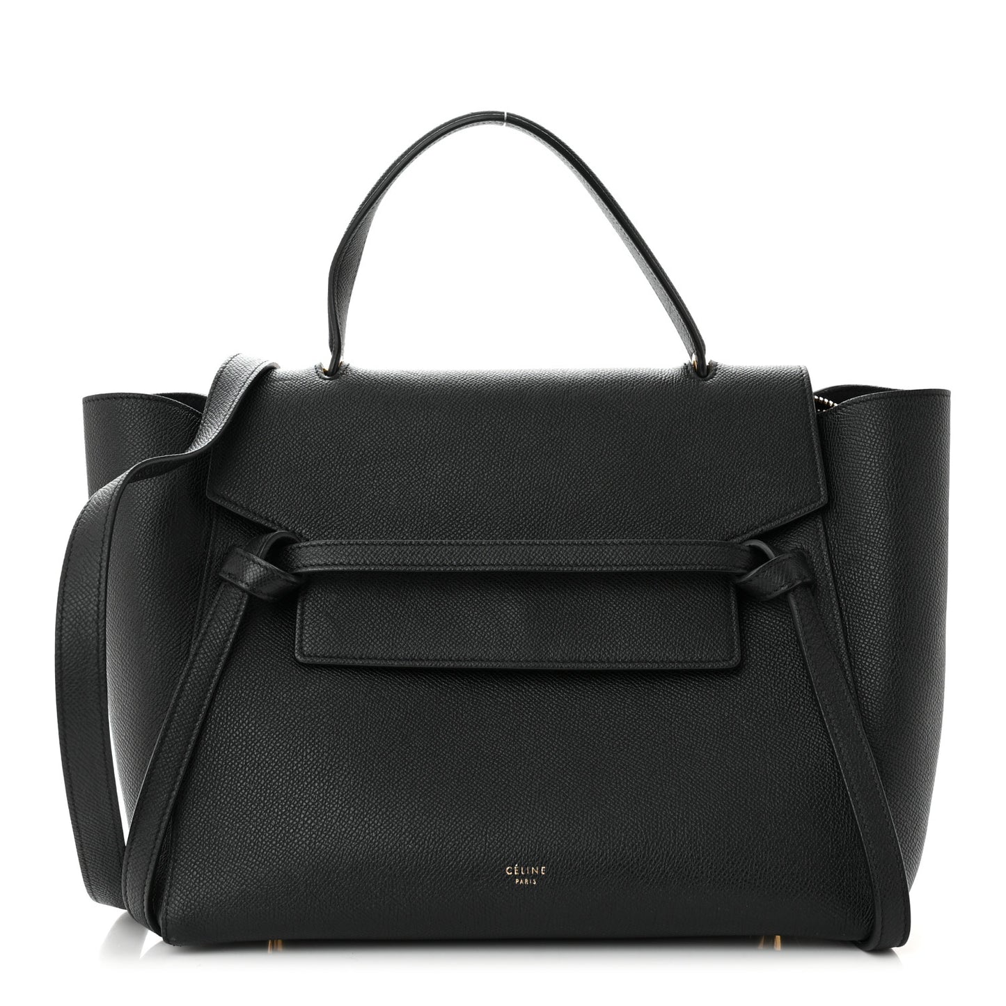 Grained Calfskin Small Belt Bag Black