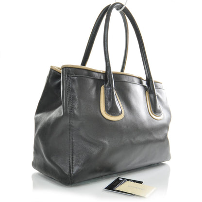 Chanel Lambskin Executive Cerf Shopper Tote Black Beige 13 of 20