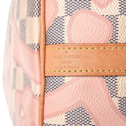 Louis Vuitton Damier Azur Tahitienne Speedy Bandouliere 30 Rose Ballerine 6 of 19