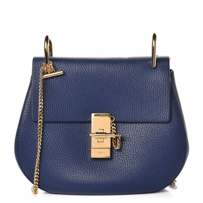 Chloe Grained Lambskin Drew Shoulder Bag Royal Navy 1 of 6