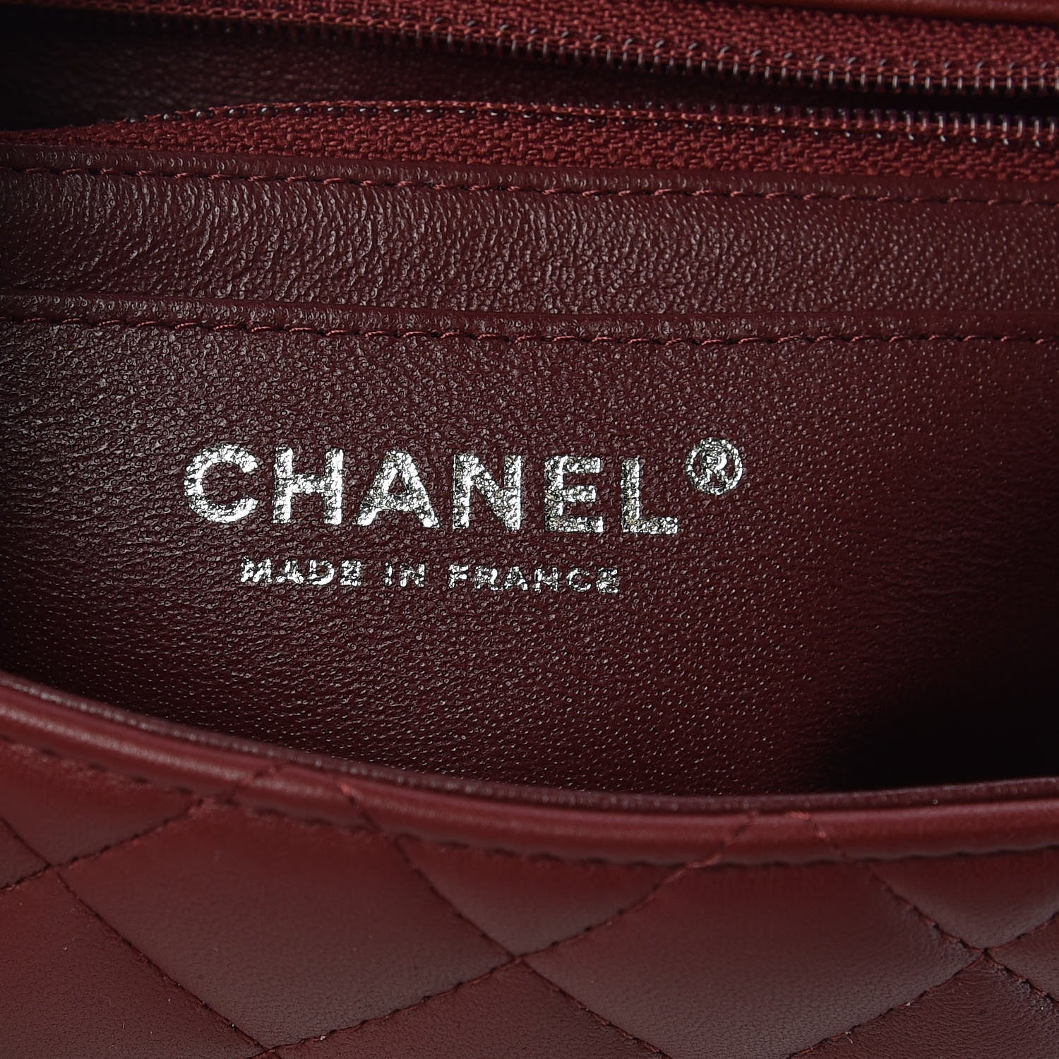 Chanel Lambskin Quilted Mini Rectangular Flap Burgundy 6 of 10