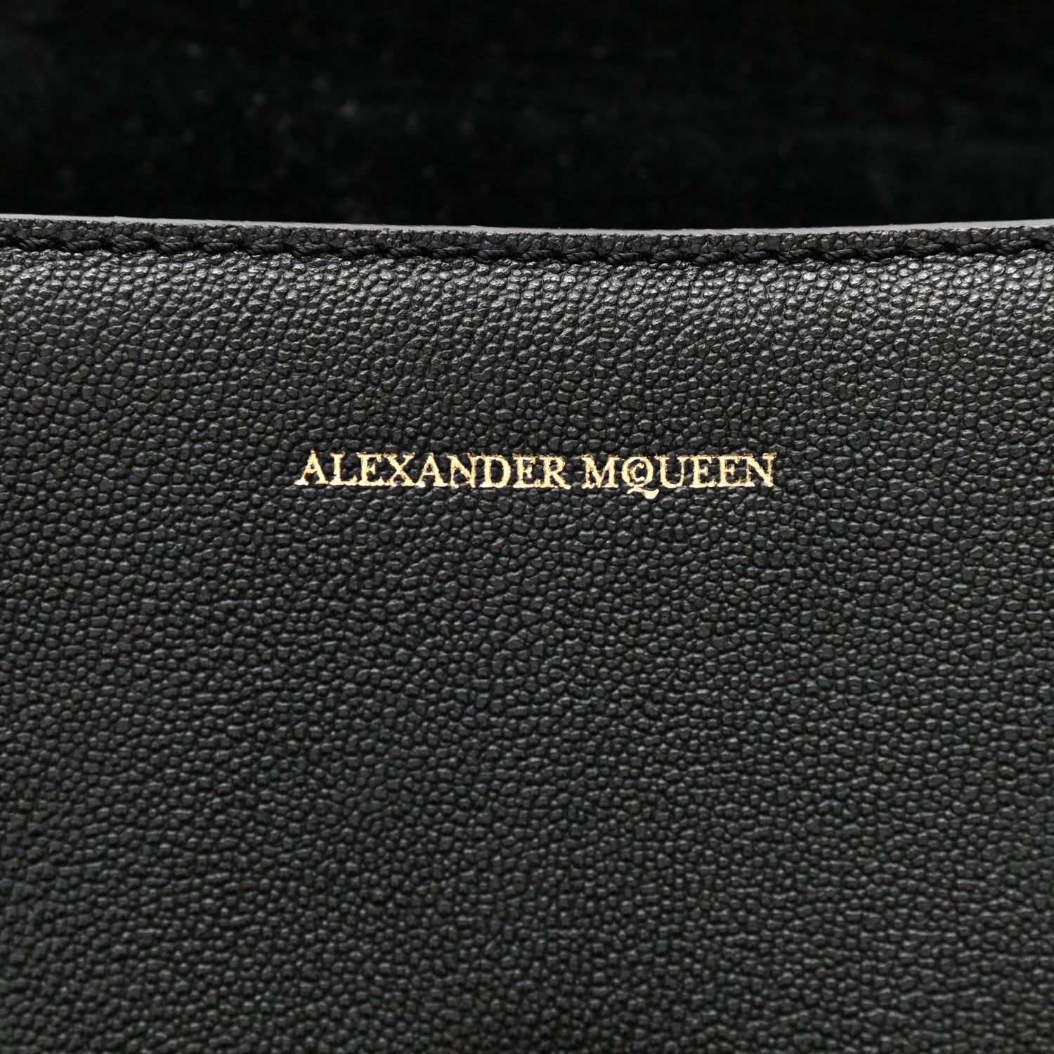 Alexander McQueen Grained Calfskin Small Insignia Flap Black 6 of 15