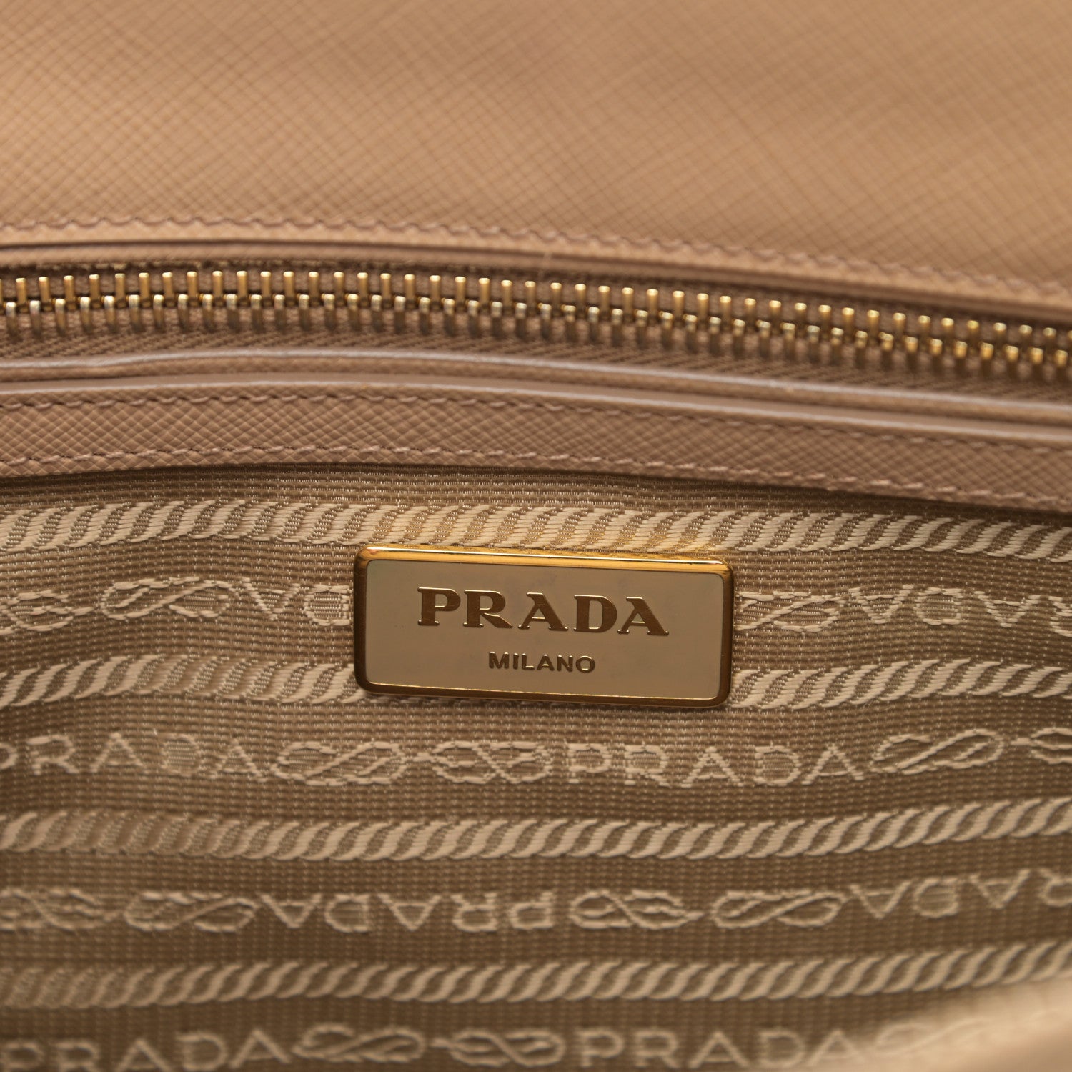 Prada Saffiano Lux Mini Galleria Double Zip Tote Sabbia 6 of 14