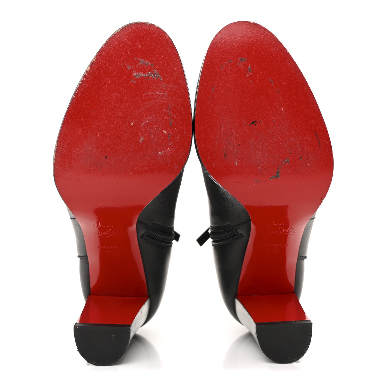 Christian Louboutin Calfskin Janis 85 Booties 38.5 Black 6 of 10