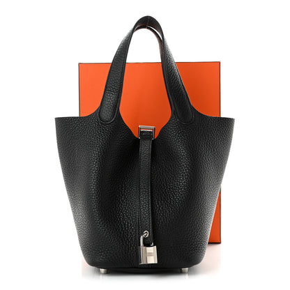 Hermes Taurillon Clemence Picotin Lock 18 PM Black 11 of 11