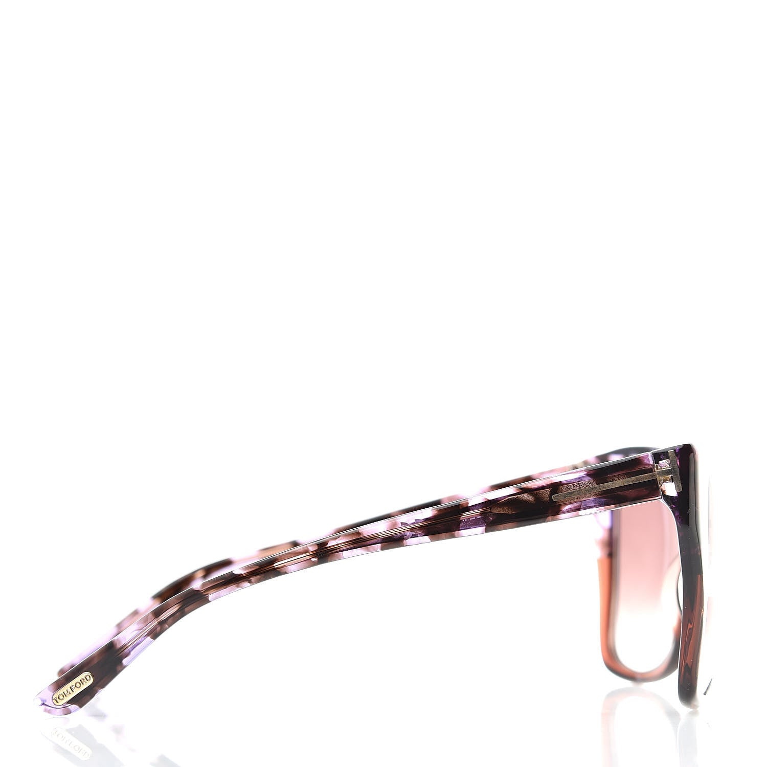 Tom Ford Carli Oversize Square Cateye Sunglasses TF295 Havana Purple 3 of 8