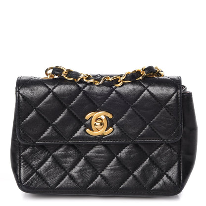 Chanel Lambskin Quilted Extra Mini Flap Black 1 of 9