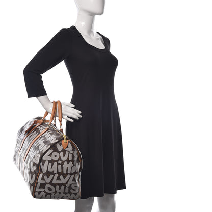 Louis Vuitton Graffiti Keepall 50 Silver 2 of 28