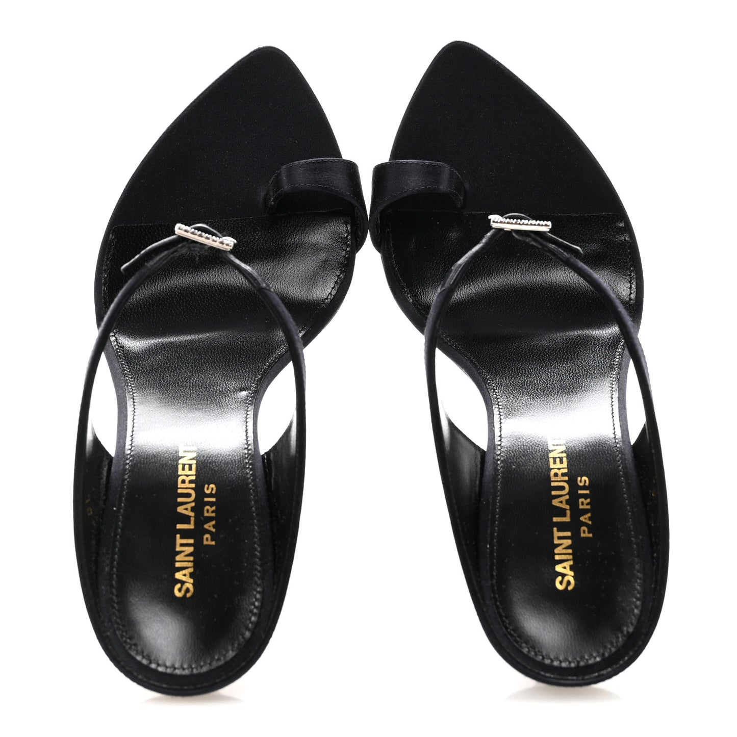 Crepe Satin Dive Mule Sandals 38 Patriot Navy