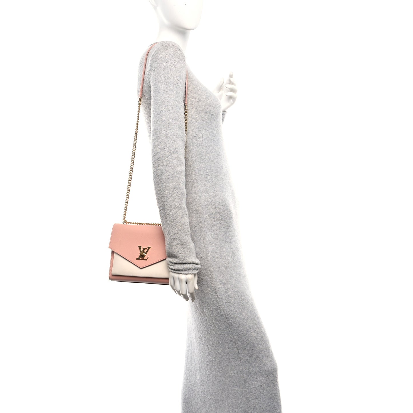 Soft Calfskin My Lockme Chain Bag Rose Trianon