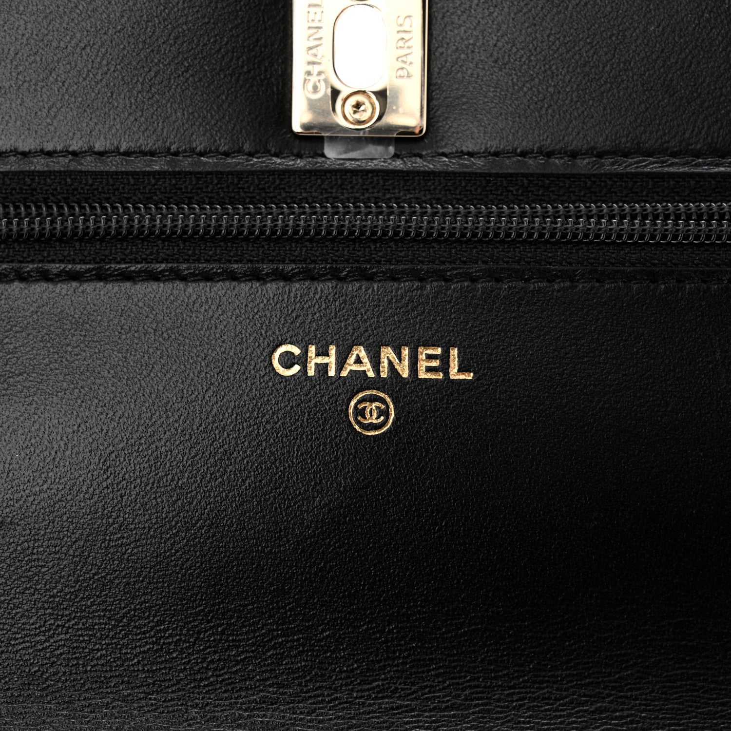 Chanel Lambskin Quilted Trendy Chain CC Wallet On Chain WOC Black 6 of 12