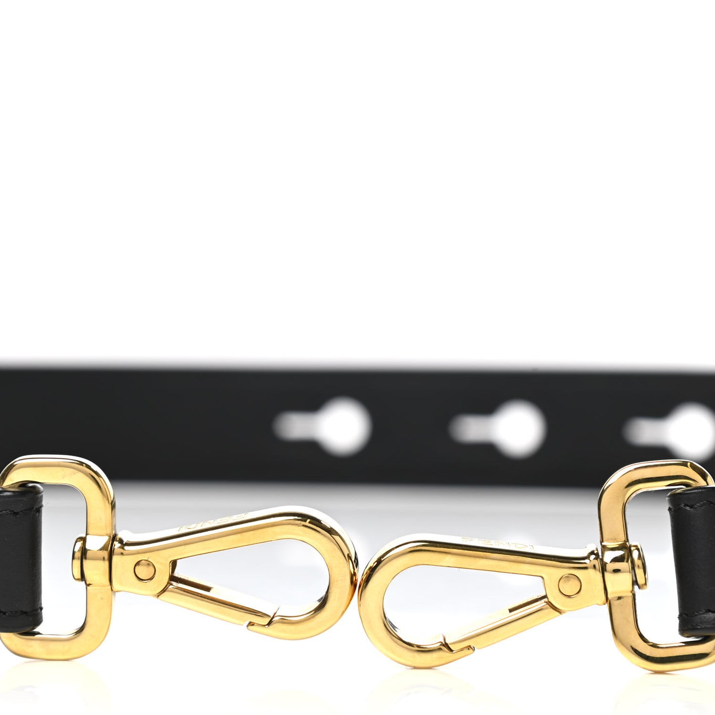 Vitello Century Opaco Flat Studded Strap You Black