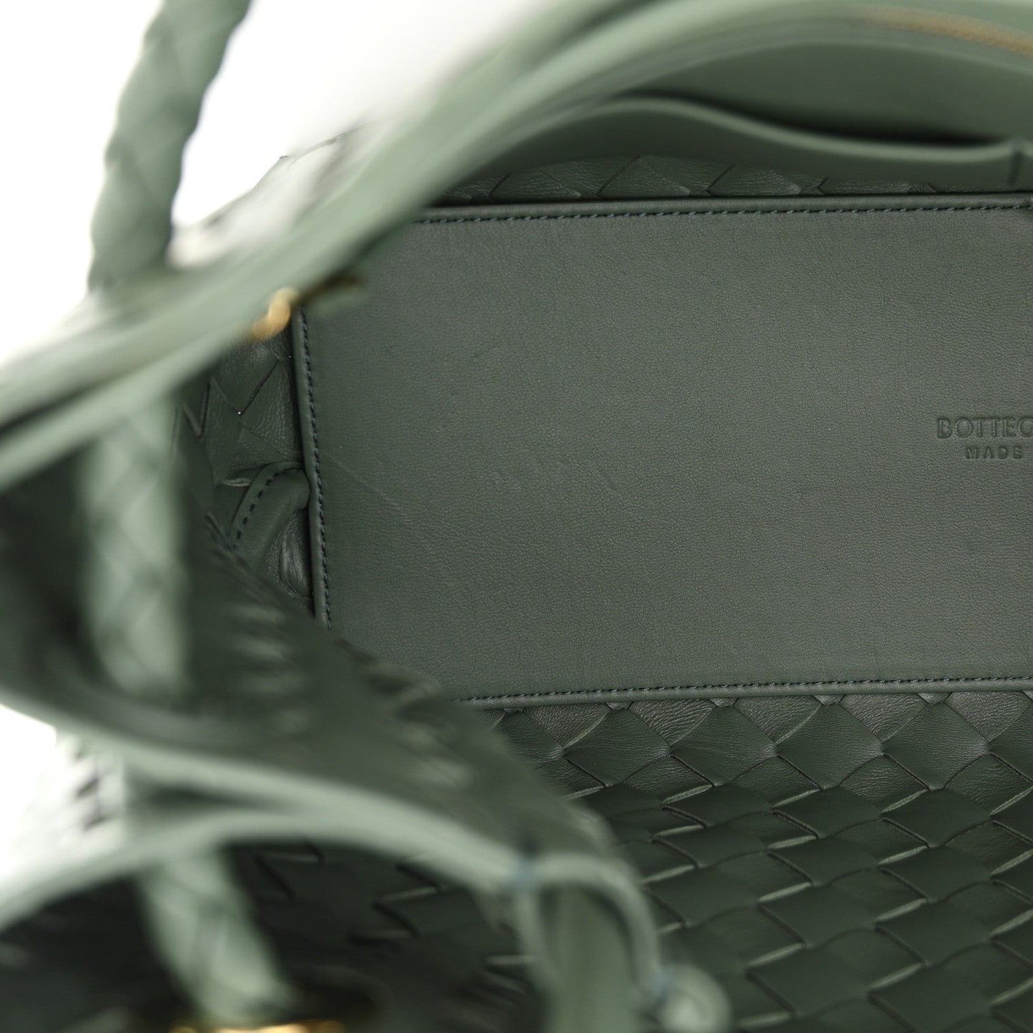 Bottega Veneta Nappa Intrecciato Medium Andiamo Shoulder Bag Aloe 10 of 11