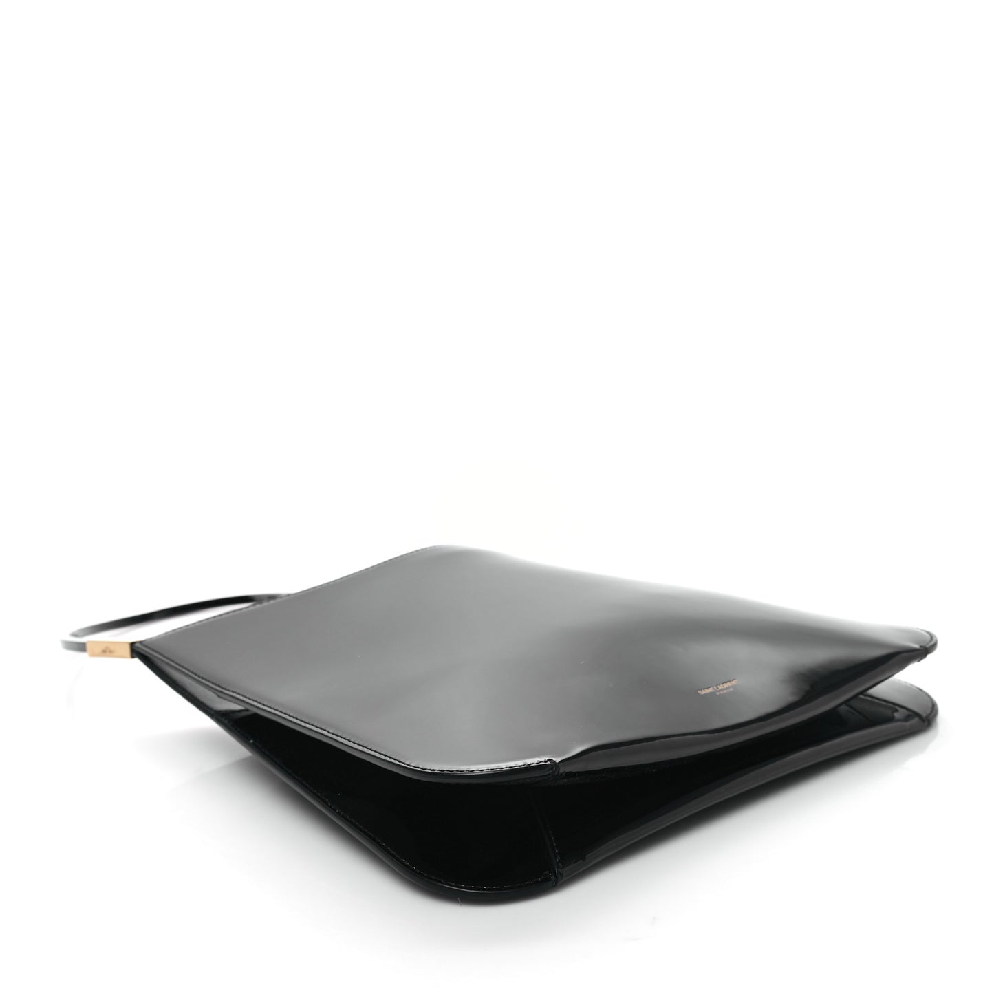 Patent Calfskin Sadie Shoulder Bag Black